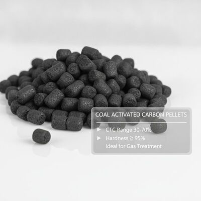 Coal Columnar Activated Carbon Pellets with CTC 30-70%, Hardness ≥95%, and 1.5mm/4mm Particle Size for Gas and Water Treatment